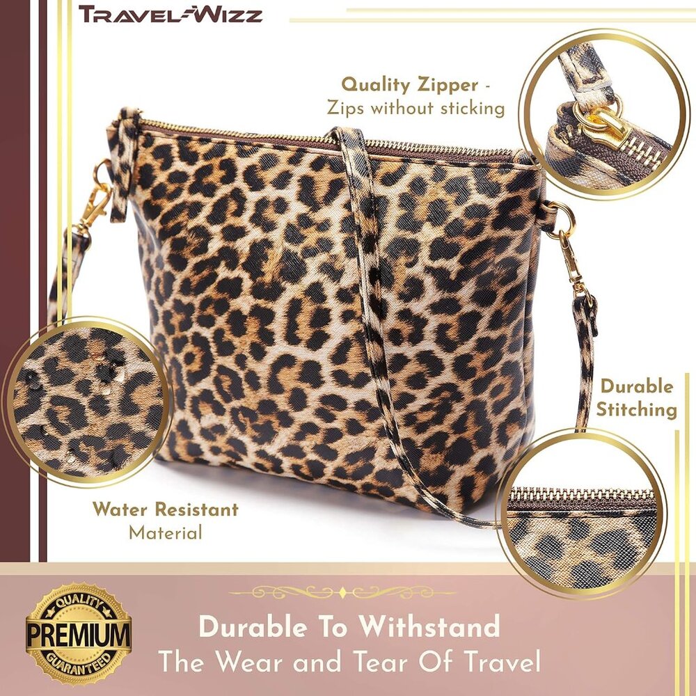 Humble Chic NY Reversible Leopard Tote Set + Crossbody EUC - Picture 10 of 15